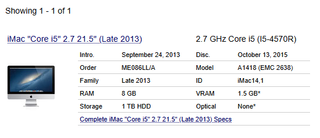 iMac 2013 21,5 - Funzionante (senza schermo)