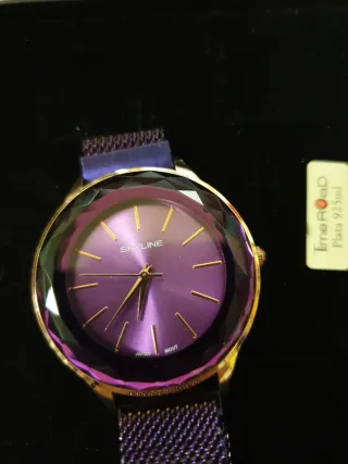 Reloj Skyline Mujer Oro y Morado