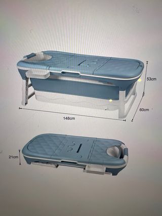 Bañera para adulto Plegable Portátil con Cubierta