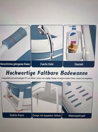 Bañera para adulto Plegable Portátil con Cubierta