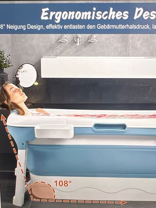 Bañera para adulto Plegable Portátil con Cubierta