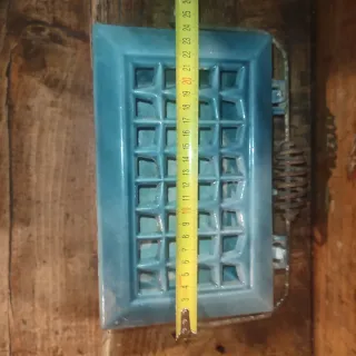 Brasero Antiguo de Hierro Esmaltado Portátil