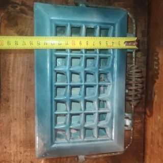 Brasero Antiguo de Hierro Esmaltado Portátil