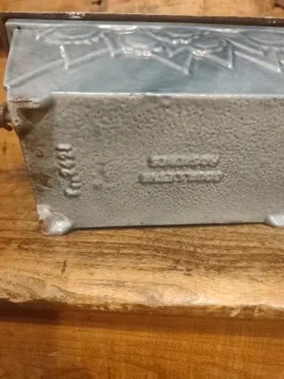 Brasero Antiguo de Hierro Esmaltado Portátil