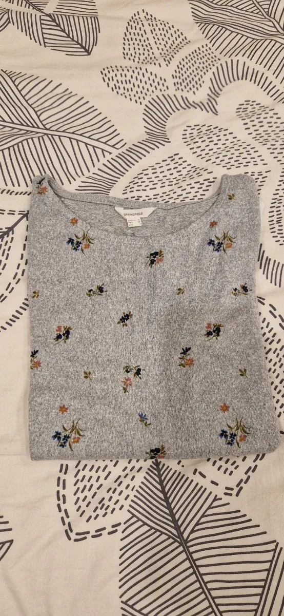 Jersey gris flores Springfield Talla M