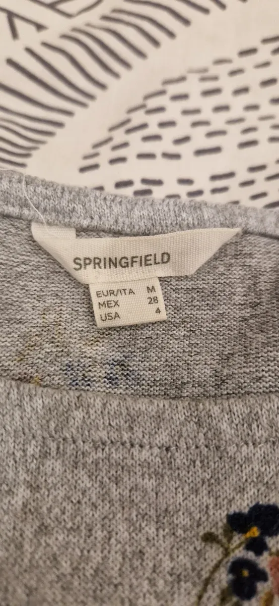 Jersey gris flores Springfield Talla M