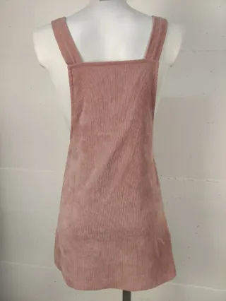 Abito salopette donna midi rosa