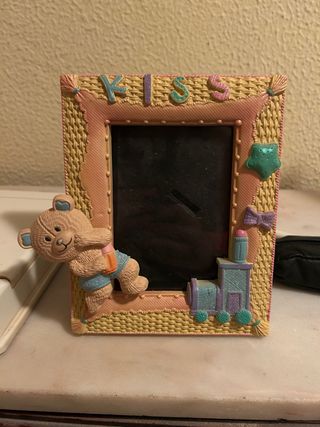 Marco de fotos infantil oso y tren