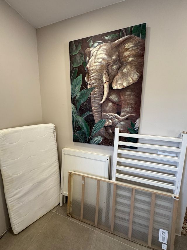 Cuna de madera blanca IKEA