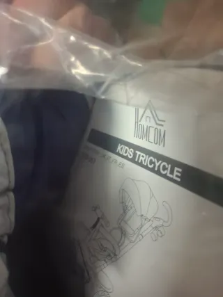 Triciclo Homcom 2 en 1 Azul Nuevo