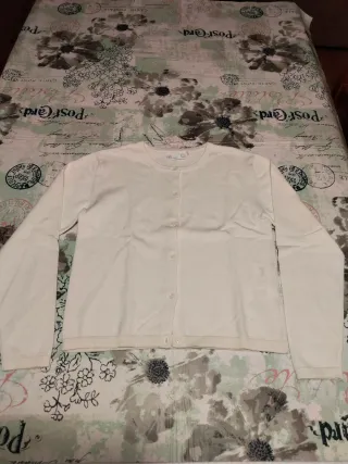 Chaqueta punto El Corte Inglés niña blanca