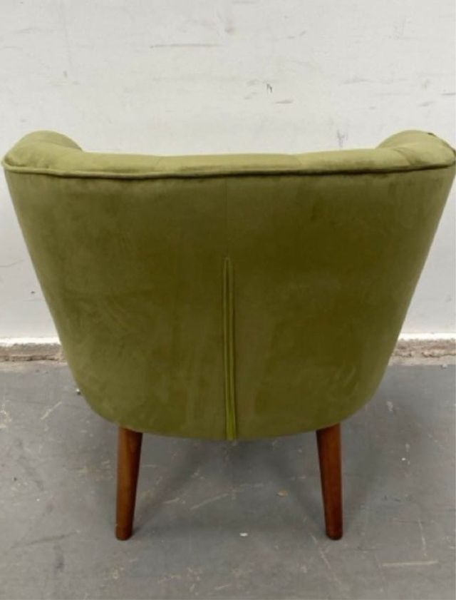 Poltrona in tessuto verde oliva in velluto 74x67,5x81 cm