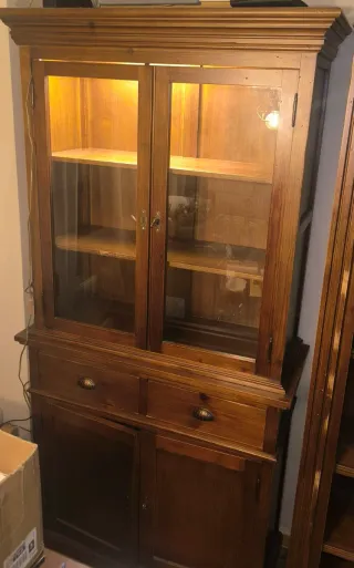 Vitrina madera cristal puertas..