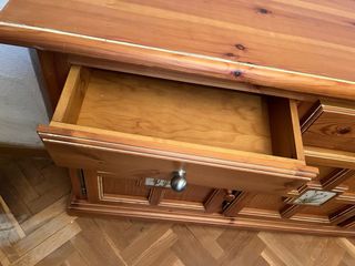 Juego comedor madera rústico