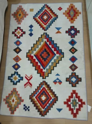 Alfombra Boho 80x120 cm. Nueva. Diseño Étnico