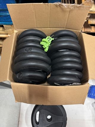 Juego de discos de pesas negros