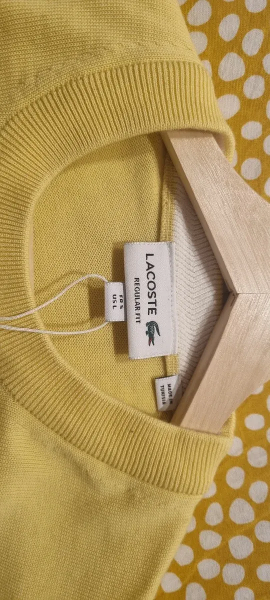 Jersey Lacoste Amarillo Nuevo con etiquetas