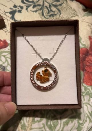 Colgante Mamá Acero Cadena Oro Plata