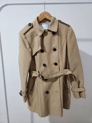 Gabardina Zara Mujer Beige