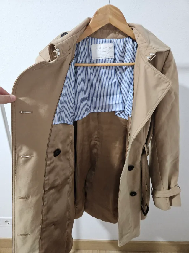 Gabardina Zara Mujer Beige