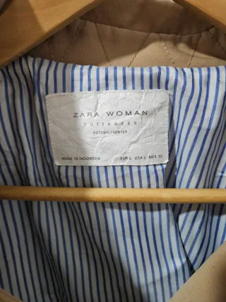 Gabardina Zara Mujer Beige