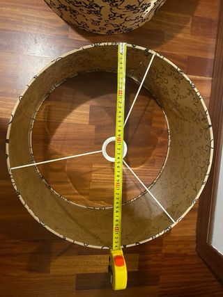 2 Pantallas lámparas tela floral