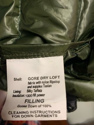 Chaqueta plumas unisex verde