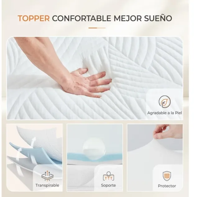 Topper Sweetnight 180x200 de 5cm Nuevo