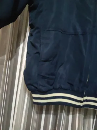 Chaqueta reversible hombre azul y beige