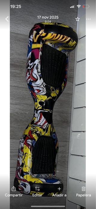 Hoverboard con asiento y manillar amarillo