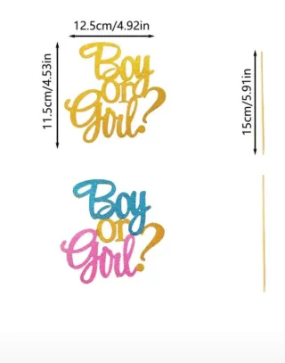 Decoración Revelación de Sexo Niño o Niña