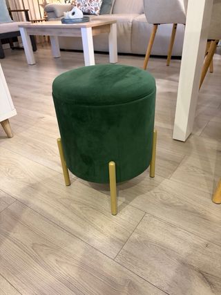 Set di 6 sedie da pranzo + pouf in velluto