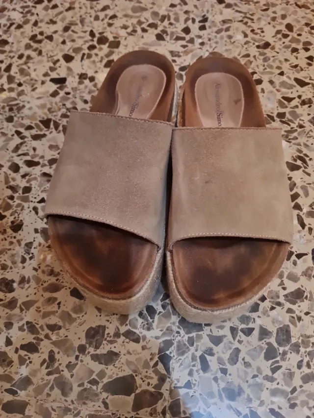 Sandalias Plataforma Alessandro Simo Beige