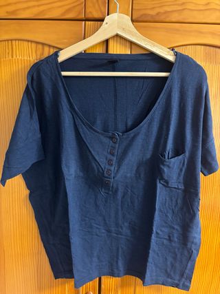 Camiseta azul mujer talla M