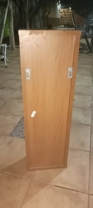 Mueble de baño madera y cristal