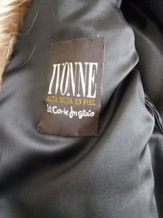 Chaquetón 3/4 zorro plateado mujer