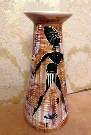 Vaso ceramica vintage stile egizio