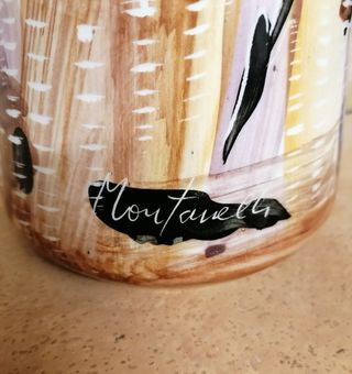 Vaso ceramica vintage stile egizio