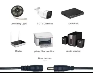Cable 1 metro alargador para dispositivos de 12V