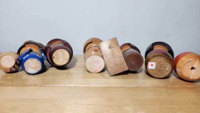 Lote muñecas Kokeshi japonesas antiguas