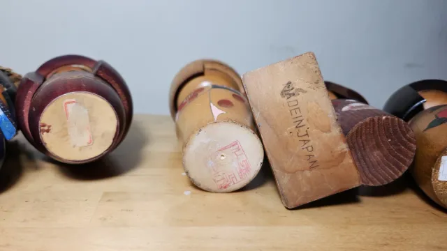 Lote muñecas Kokeshi japonesas antiguas