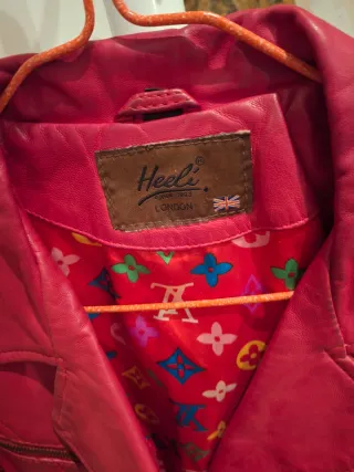 Cazadora Biker Cuero rojo