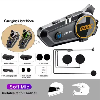 HENGJIANG C50 Intercomunicador Moto Bluetooth