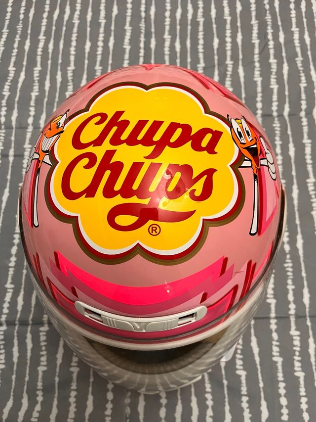 Casco Moto Chupa Chups Rosa Talla M