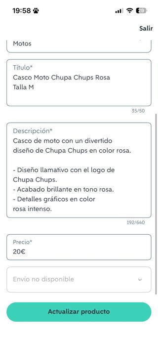 Casco Moto Chupa Chups Rosa Talla M