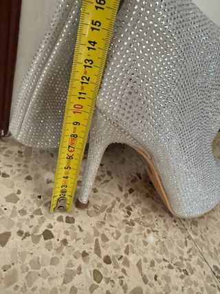 Stivali con brillantini argento