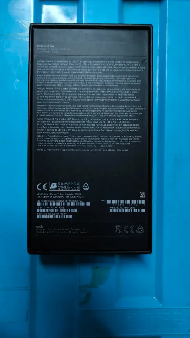 Scatola iPhone 13 Pro