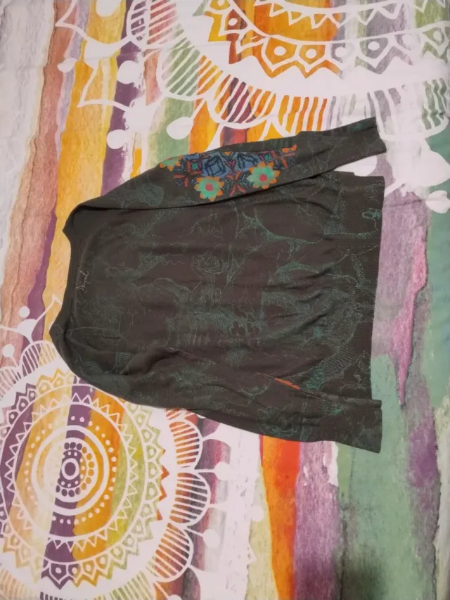 Jersey fino verde multicolor