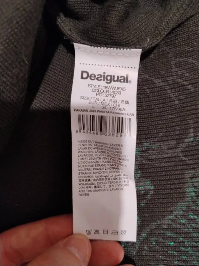 Jersey fino verde multicolor