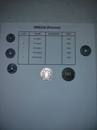 Lotto Monete Dracme Grecia